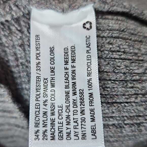 Prologue Gray Knit Ballon Sleeve Crewneck Sweater Dress Size Medium NWT - Picture 8 of 8